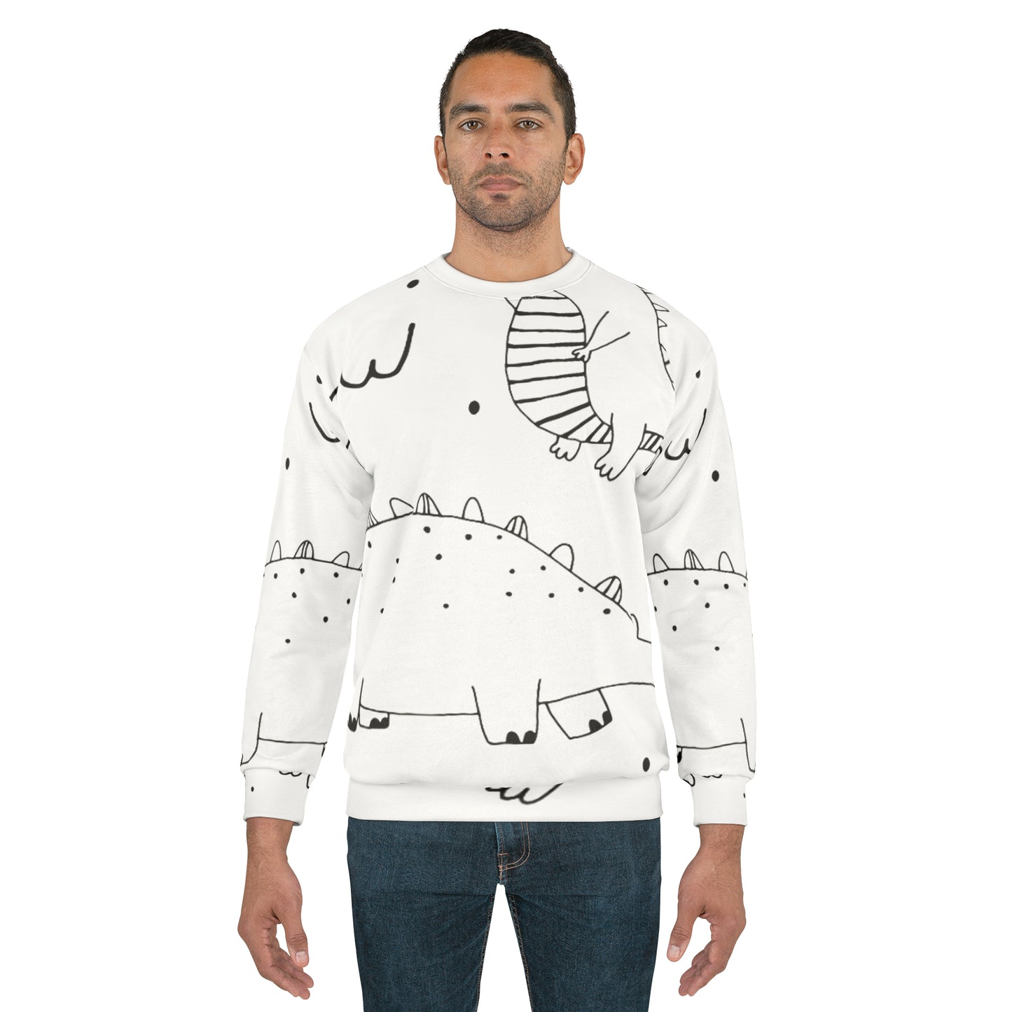 Doodle Dinosaures - Sweat-shirt unisexe Inovax