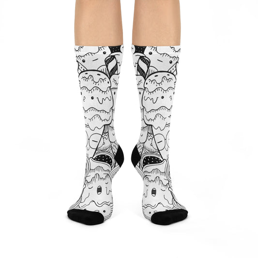 Doodle Icecream - Inovax Cushioned Crew Socks