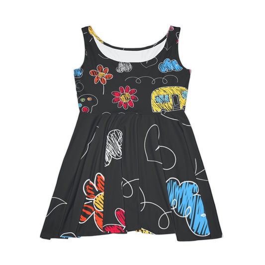 Kids Doodle Playground - Vestido patinador para mujer Inovax