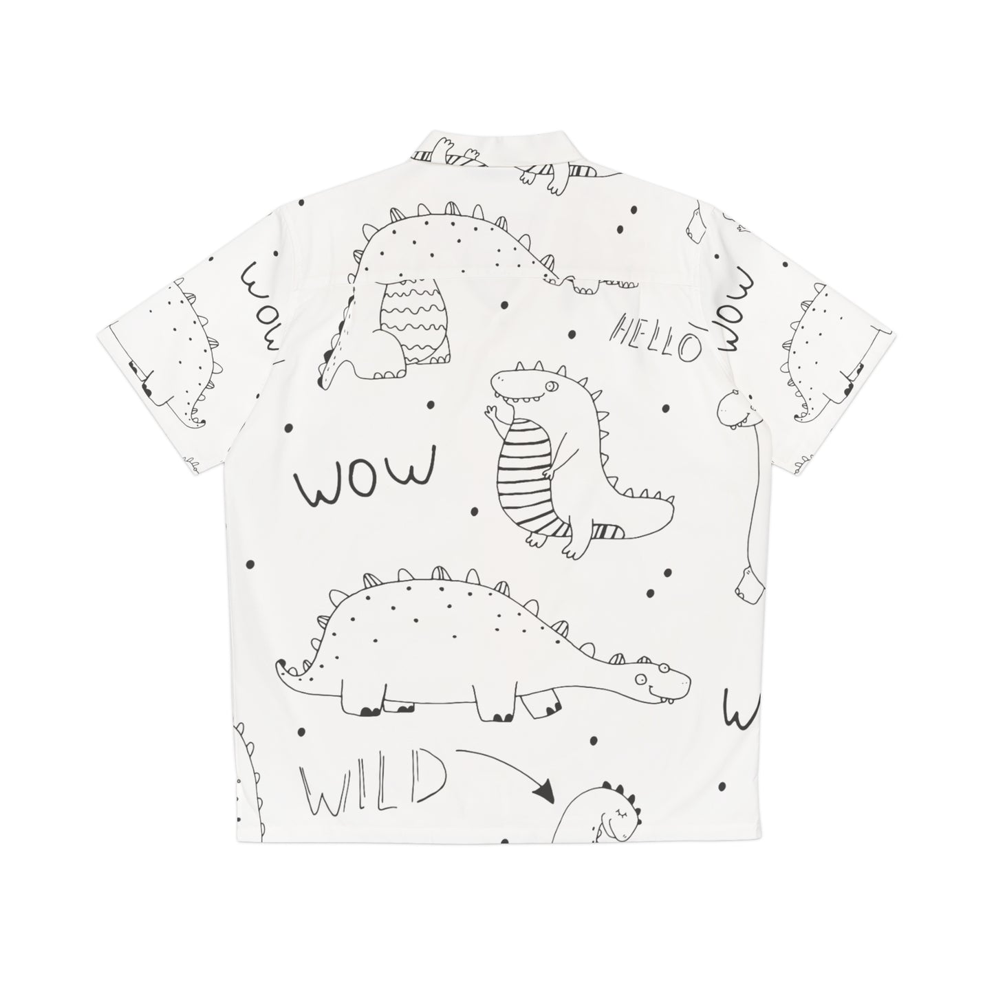 Doodle Dinosours - Camisa hawaiana para hombre Inovax