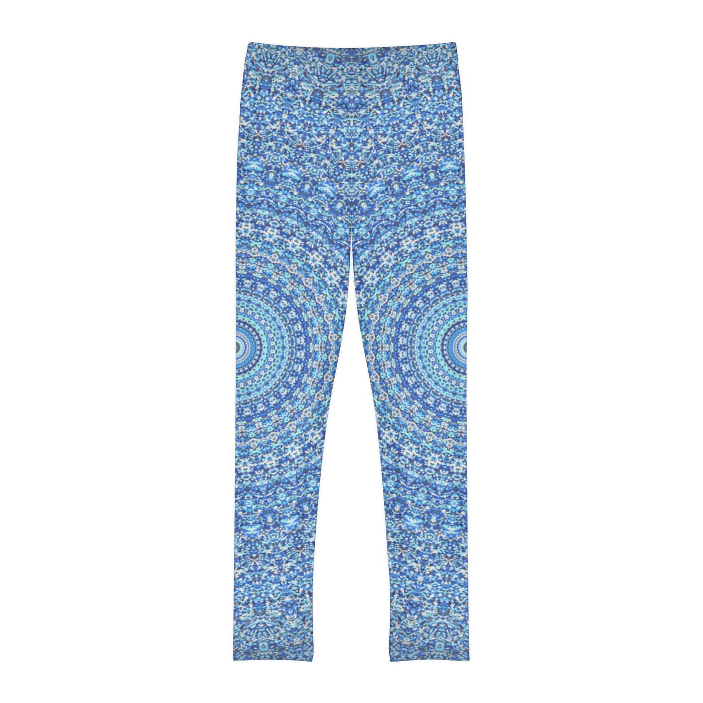 Mandala bleu - Leggings pleine longueur pour jeunes Inovax