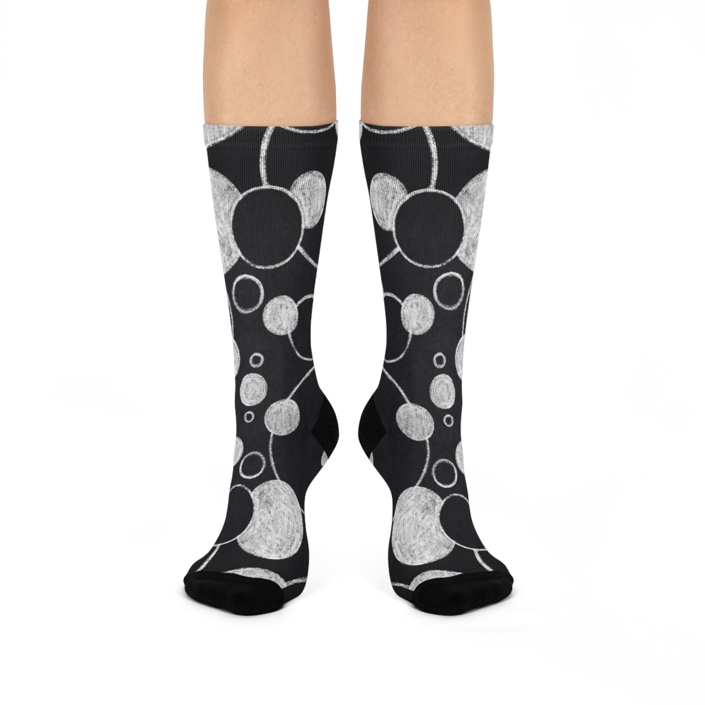 Black Dots - Inovax Cushioned Crew Socks