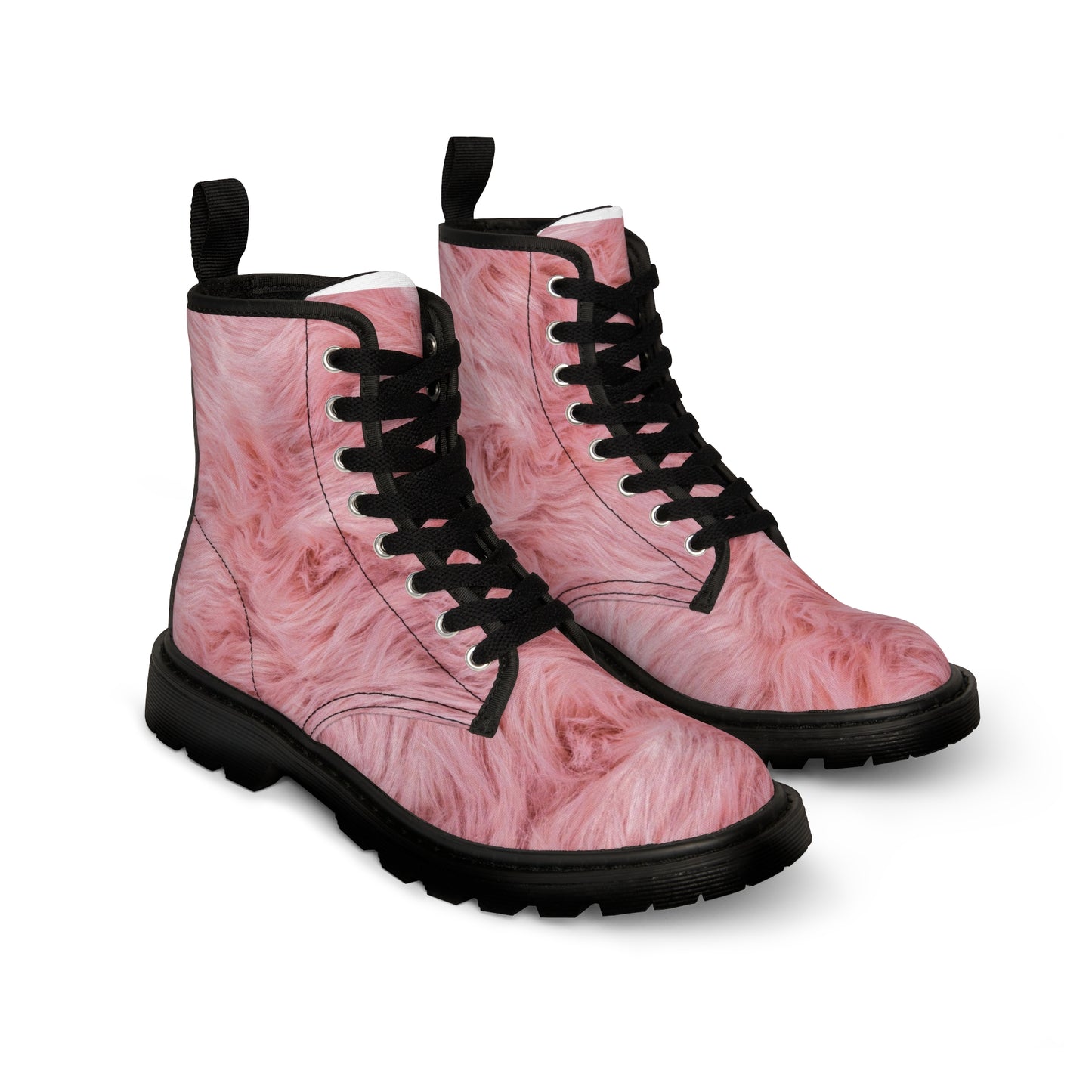 Teddy Rosa - Botas de Lona Mujer Inovax