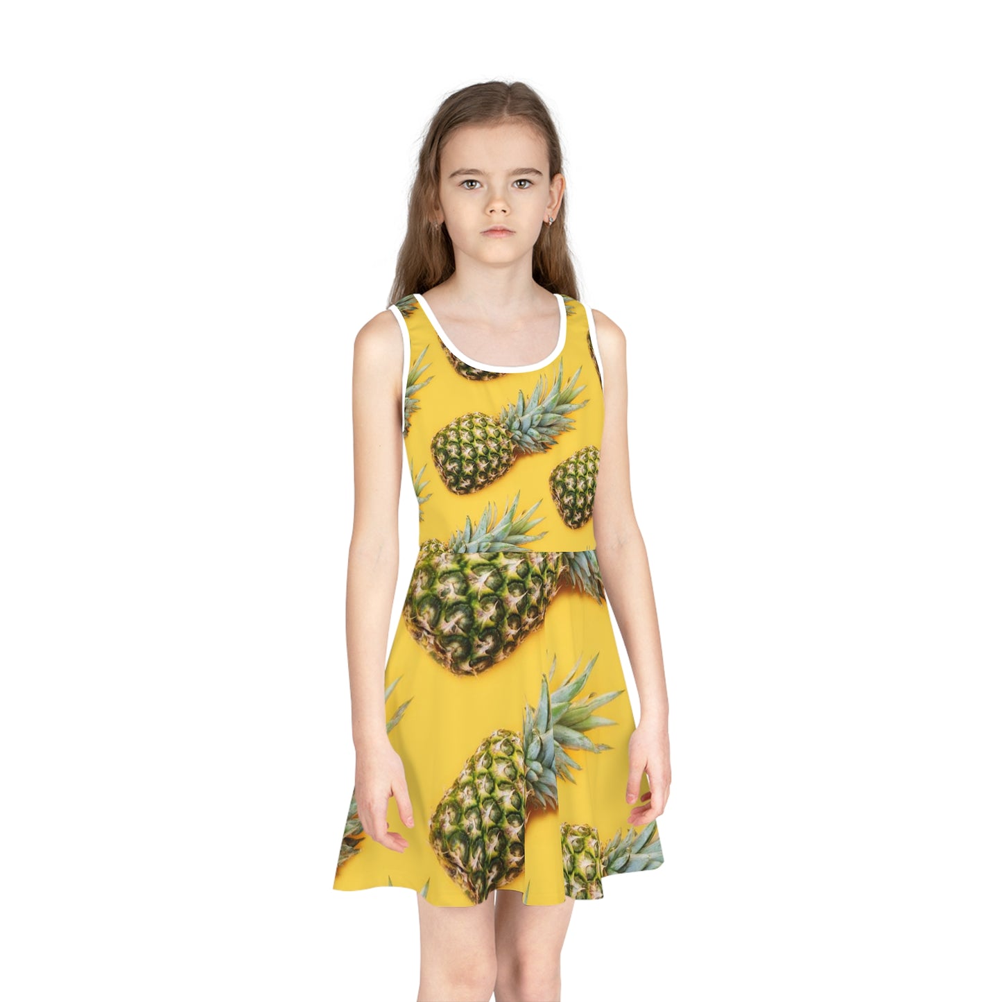 Piña - Vestido de verano sin mangas para niña Inovax