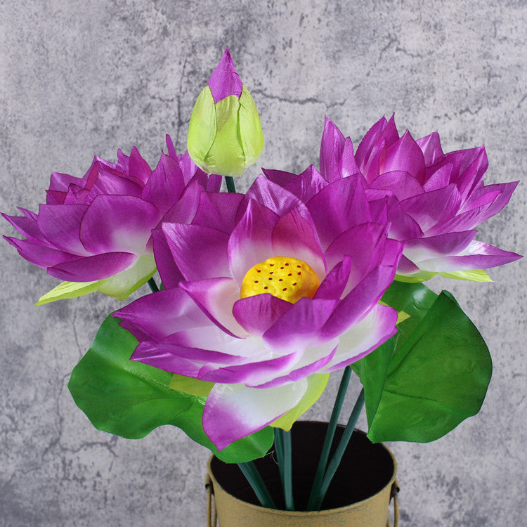 Chinese Style Fake Artificial Lotus Home Living Room Decoration Flowers