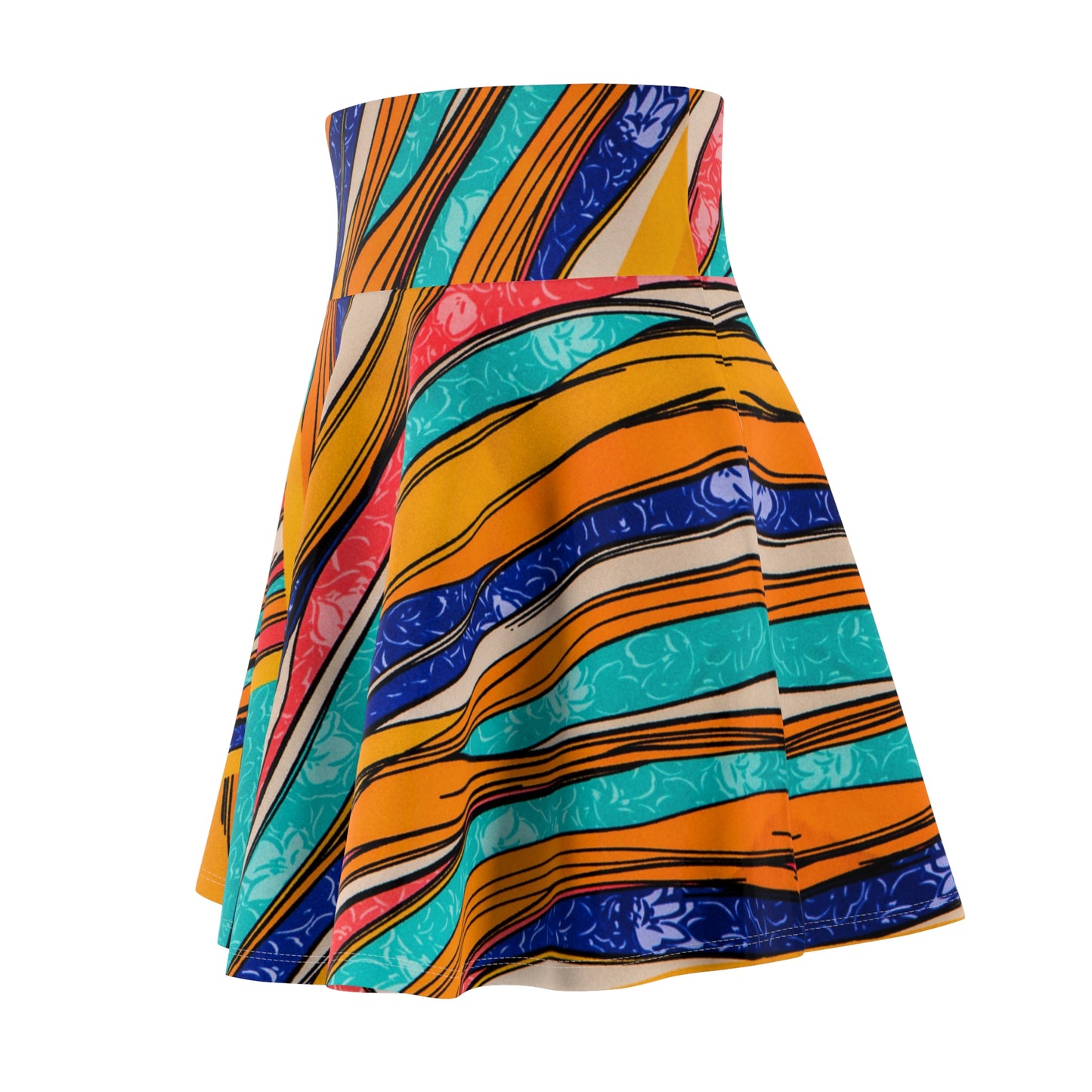 Color Brushstroke - Inovax Woman's Skater Skirt