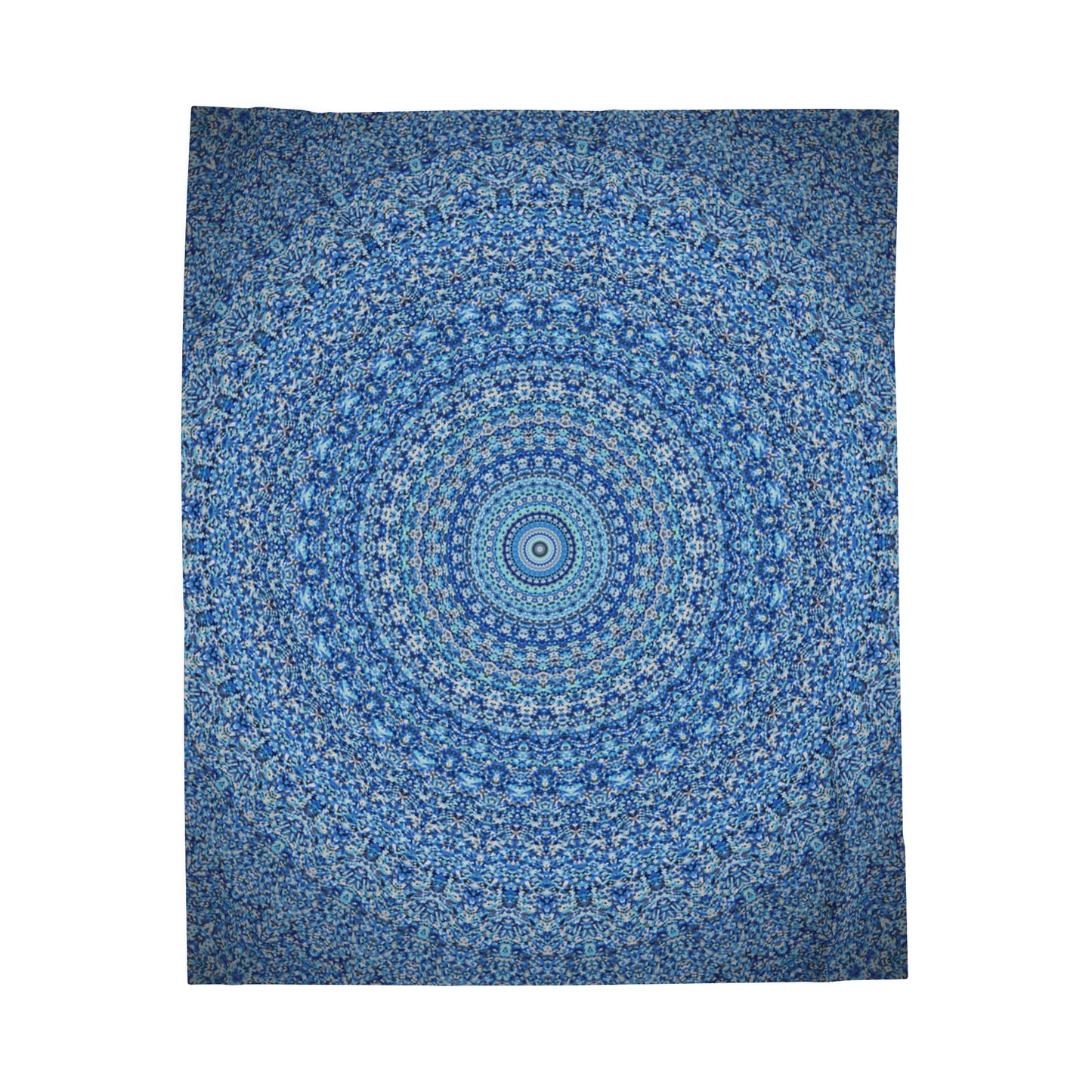 Mandala bleu - Couverture en peluche Inovax Velveteen