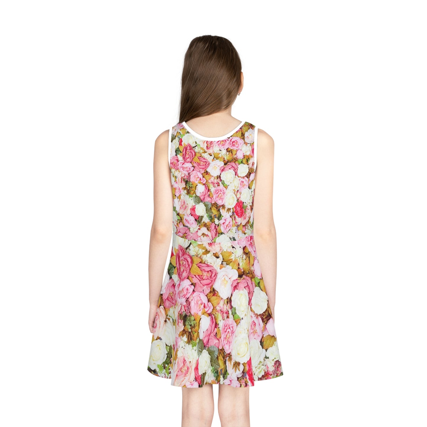 Pink Flowers - Inovax Girl's Sleeveless Sundress