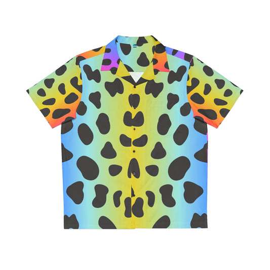 Jaguar colorido - Camisa hawaiana para hombre Inovax