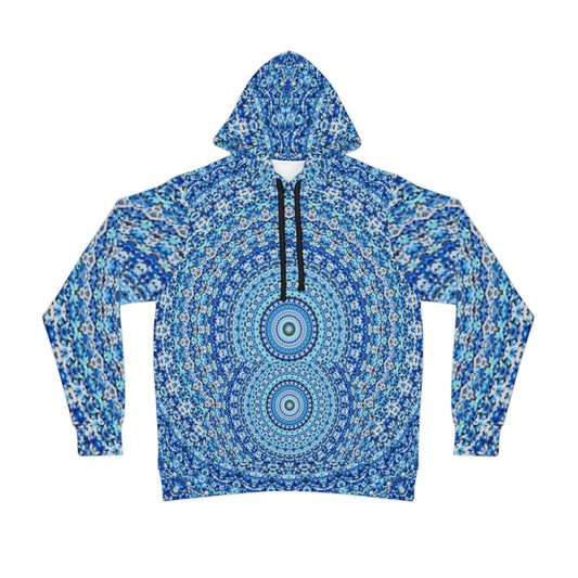 Mandala bleu - Sweat à capuche Inovax Athletic