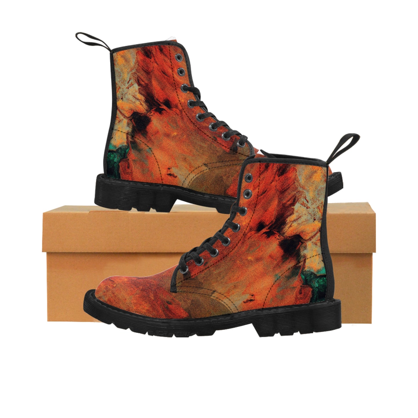 Orange flush - Bottes en toile pour hommes Inovax