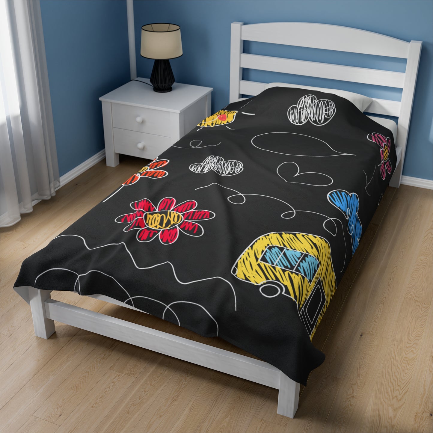 Kids Doodle Playground - Inovax Velveteen Plush Blanket