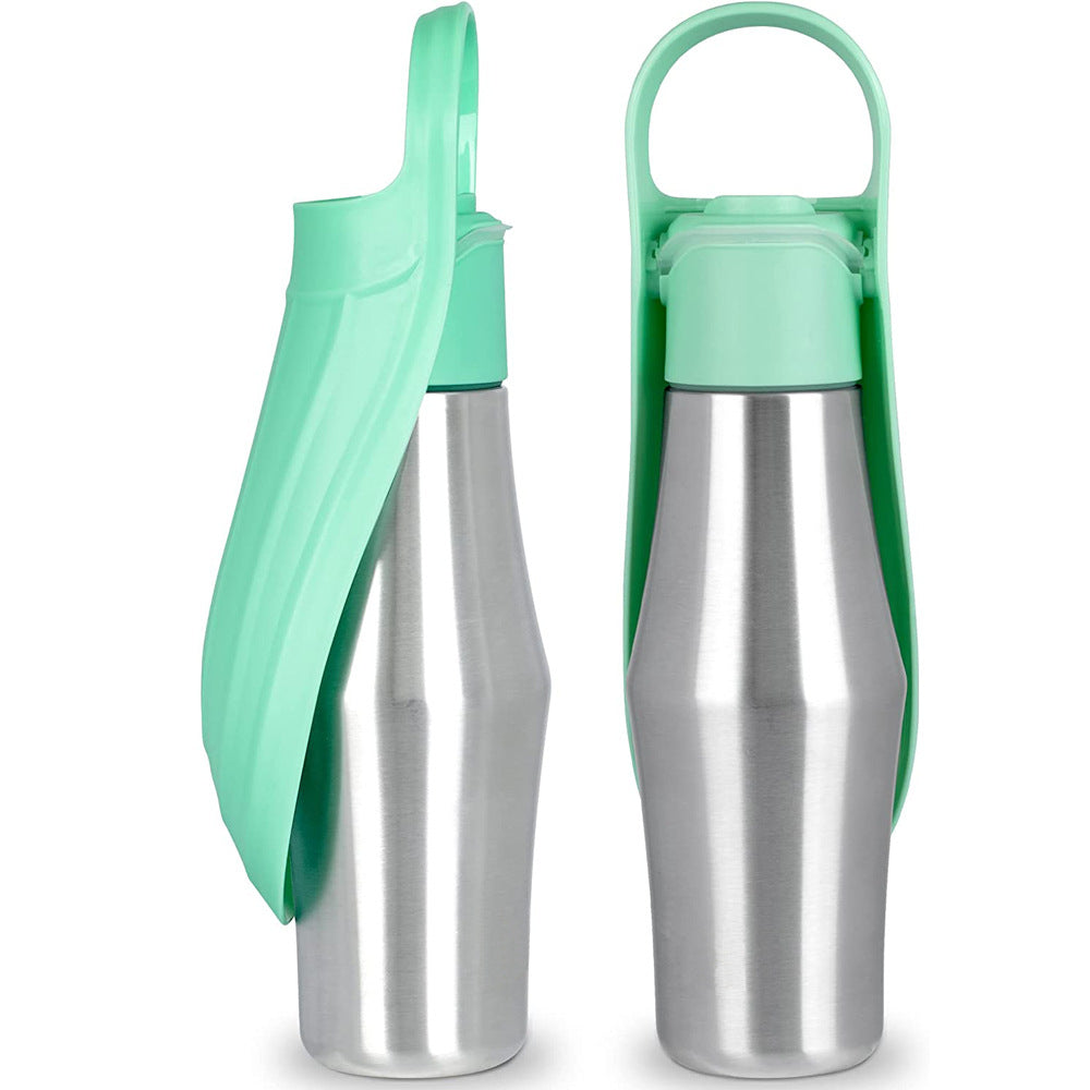 Bouteille d'eau Portable en Silicone souple pour animaux de compagnie, nouveau Design de feuilles pour chiens, bols à boire de voyage en plein air, distributeur d'eau, 2023