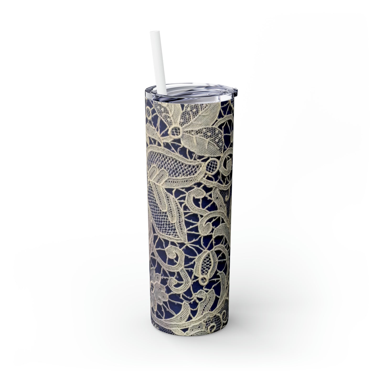 Golden and Blue - Inovax Maars® Skinny Tumbler with Straw 20oz