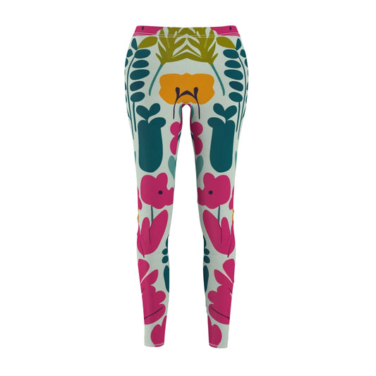 Flores claras - Inovax Leggings Casual corte y costura mujer