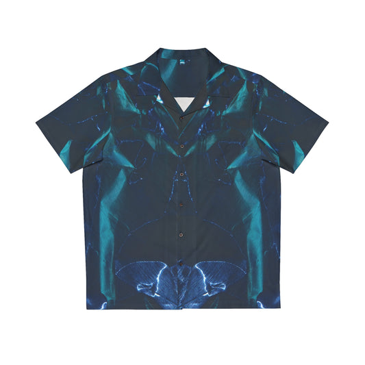 Bleu métallisé - Chemise hawaïenne pour hommes Inovax