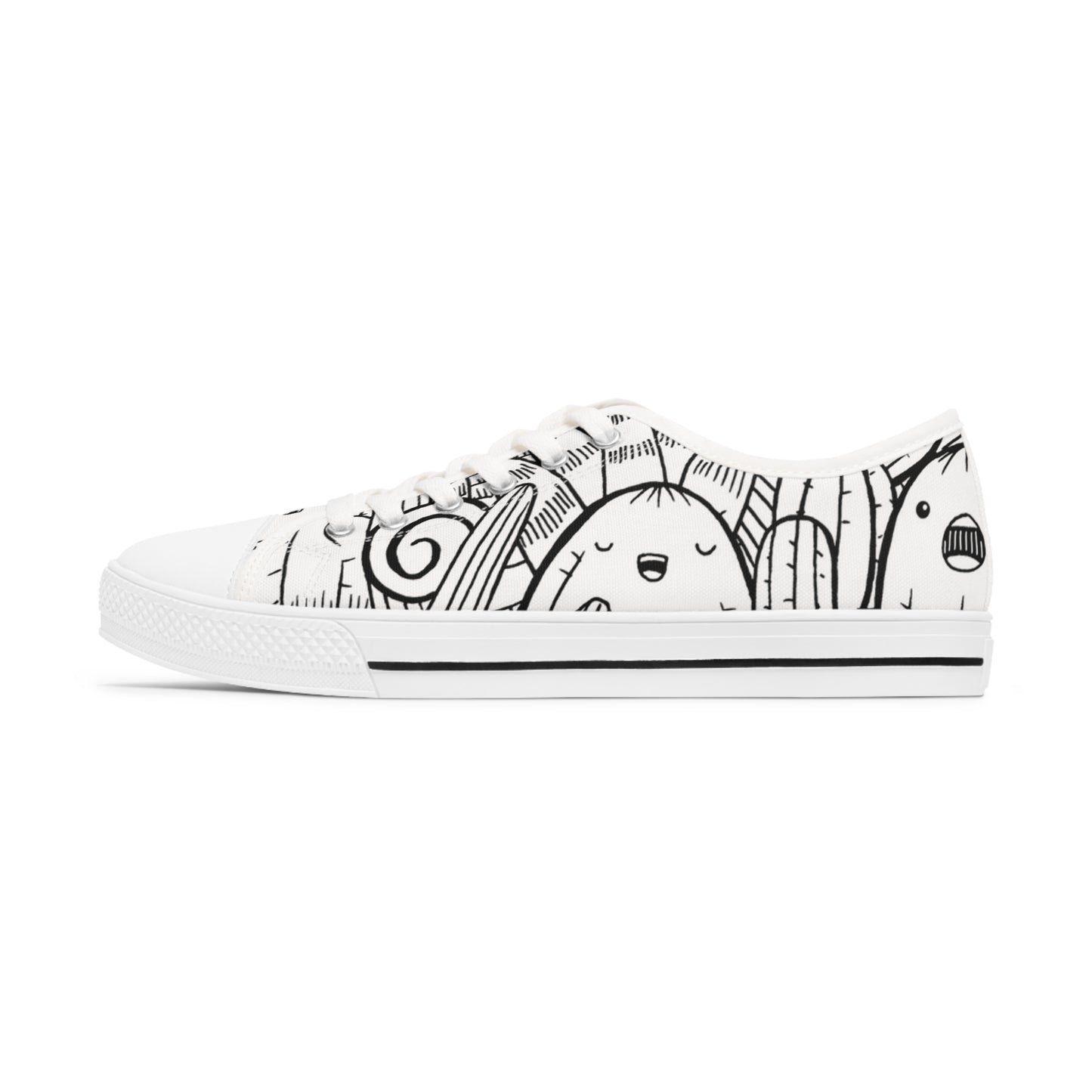 Doodle Cactus - Inovax Woman's Low Top Sneakers