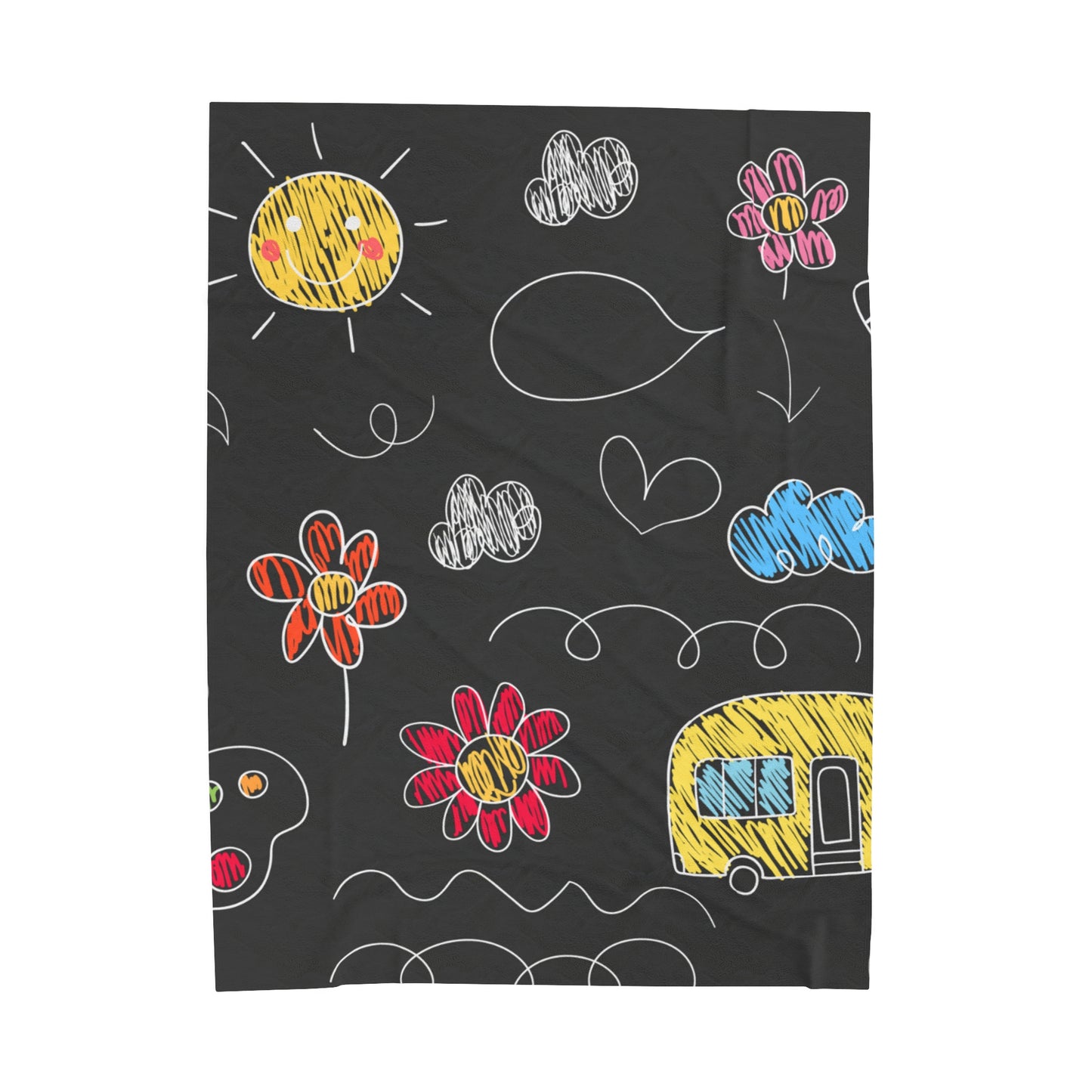 Kids Doodle Playground - Inovax Velveteen Plush Blanket