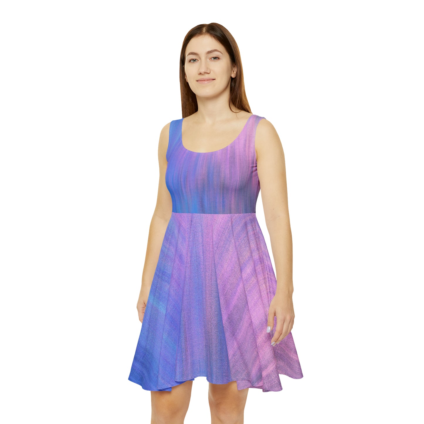 Blue & Purple Metalic - Inovax Women's Skater Dress