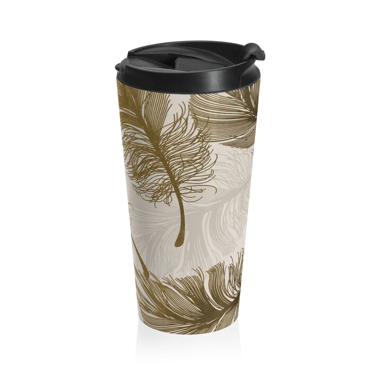 Golden Feathers - Inovax Stainless Steel Travel Mug