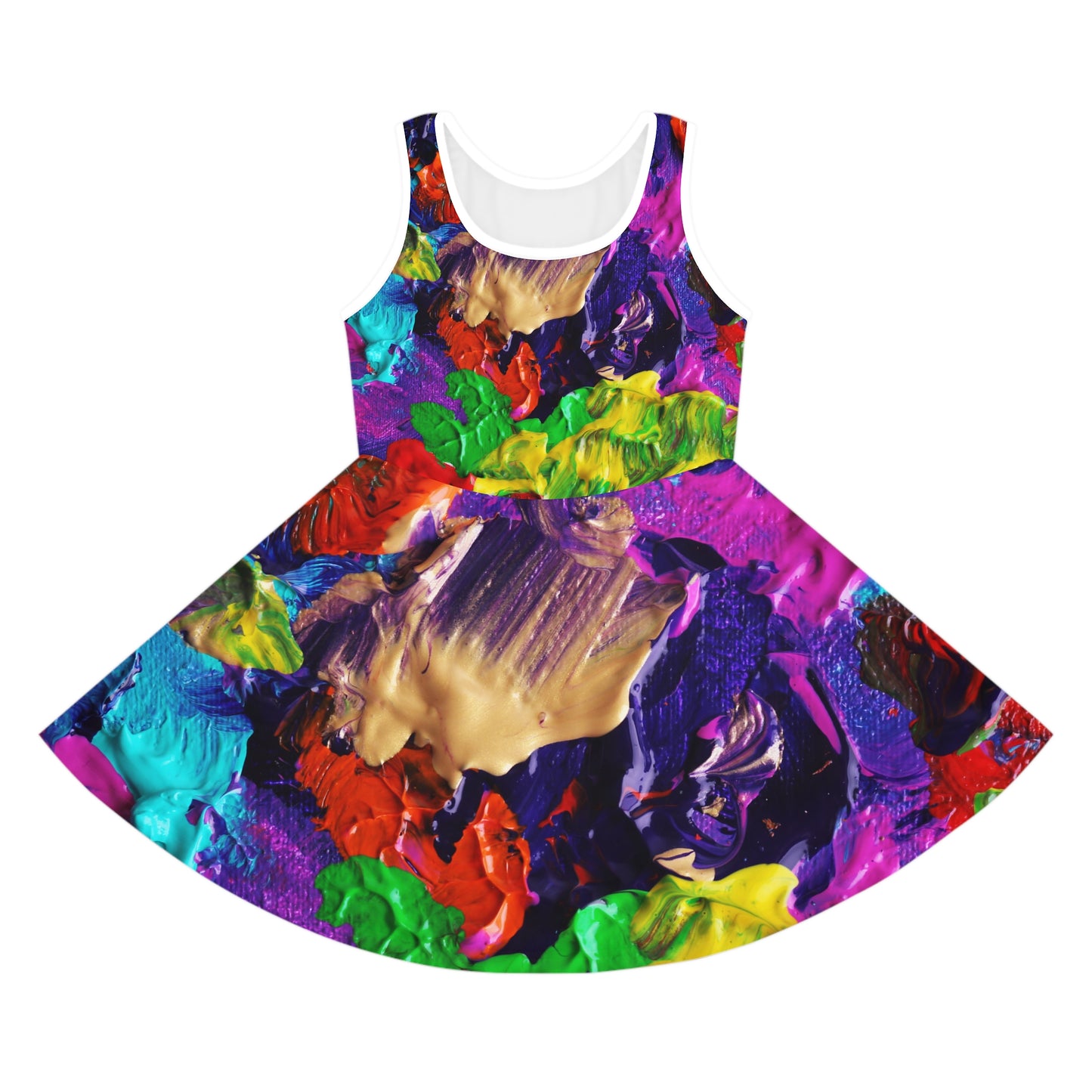 Color Paintings - Inovax Girl's Sleeveless Sundress