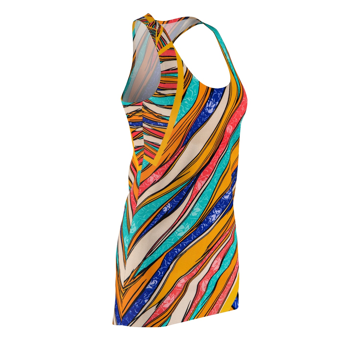 Color Brushstroke - Inovax Women's Cut & Sew Racerback Dress