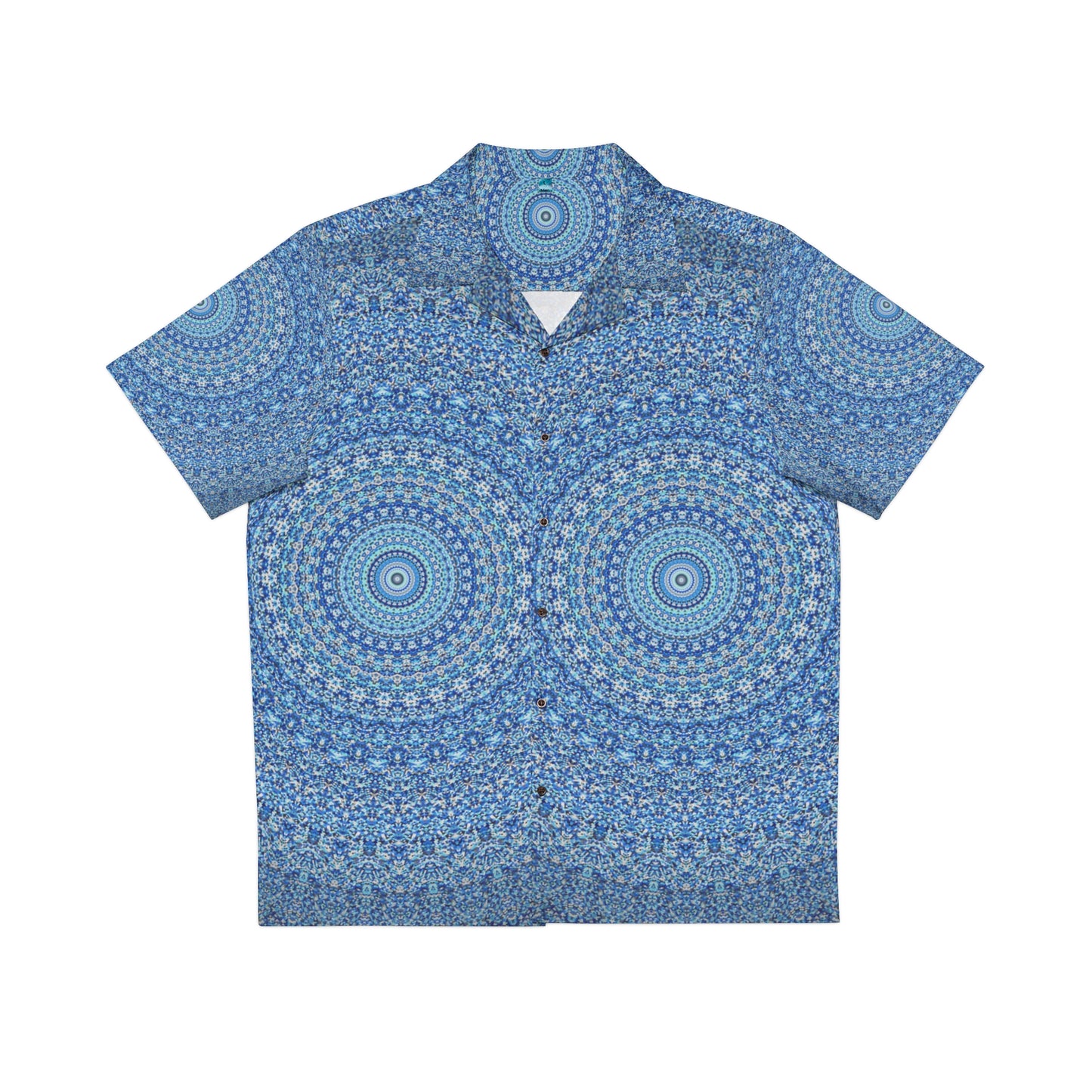 Mandala Azul - Camisa hawaiana para hombre Inovax