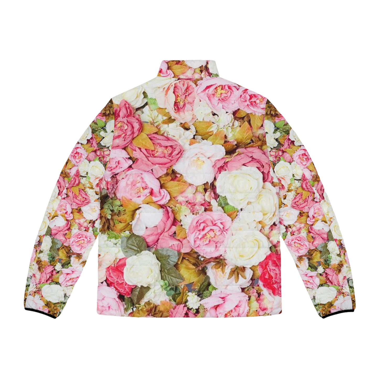 Pink Flowers - Men's Puffer Jacket