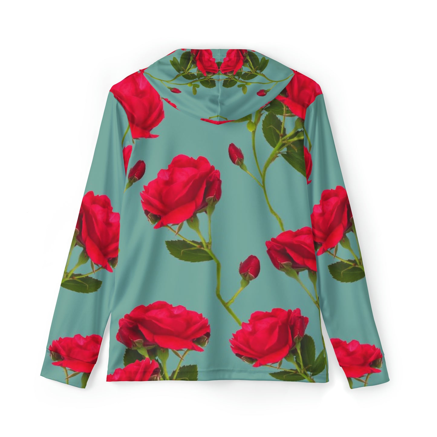 Red Flowers and blue - Men's Sports Warmup Hoodie