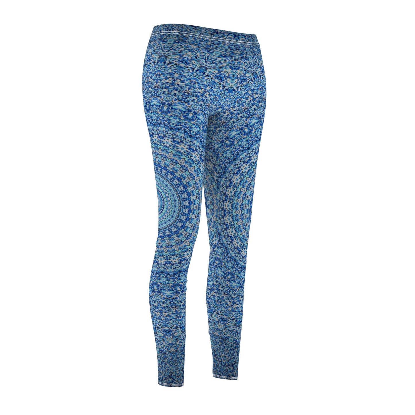 Mandala Azul - Leggings Casuales de corte y costura de mujer Inovax