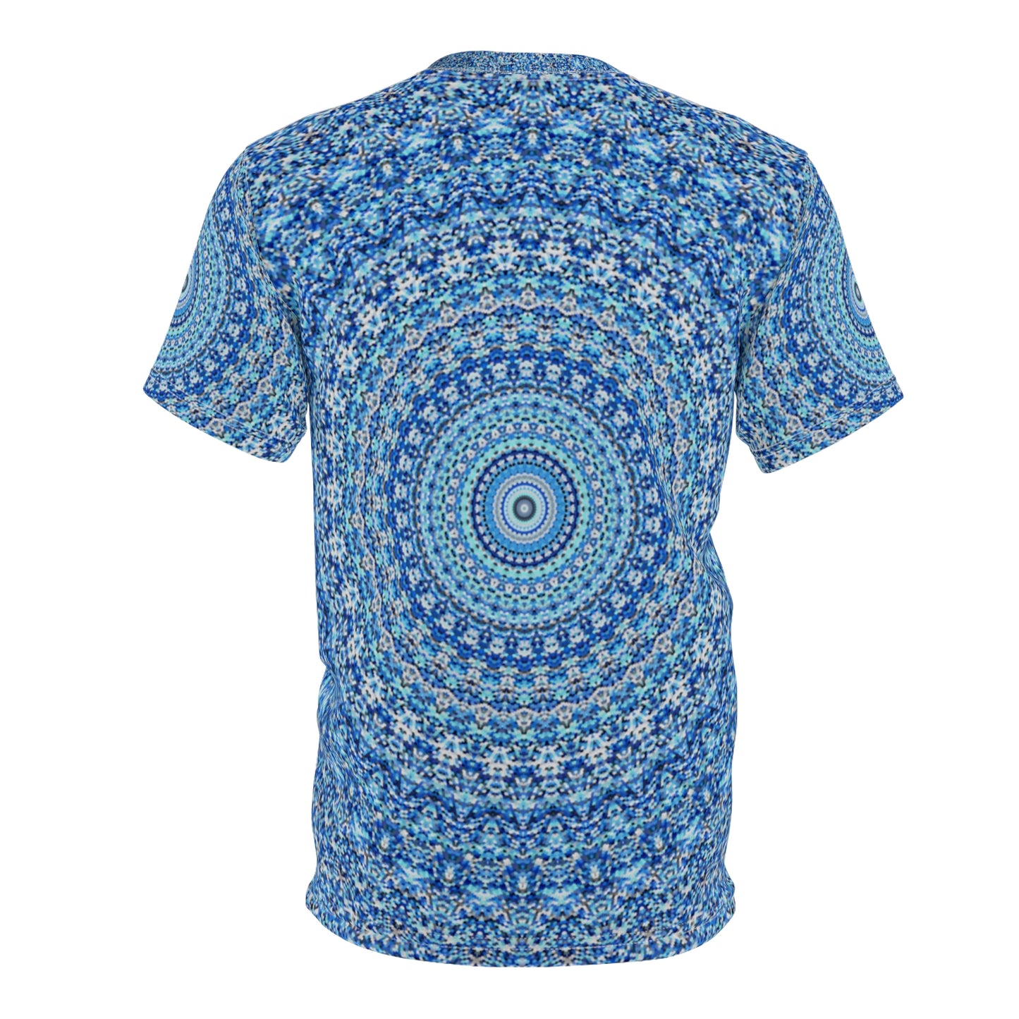 Mandala Azul - Camiseta Inovax Unisex Cortada y Cosida