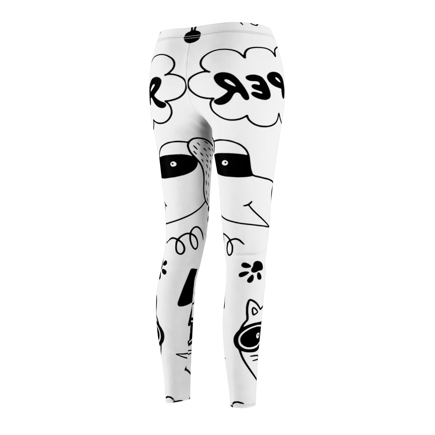 Doodle Dogs & Cats - Inovax Women's cut & sew Casual Leggings