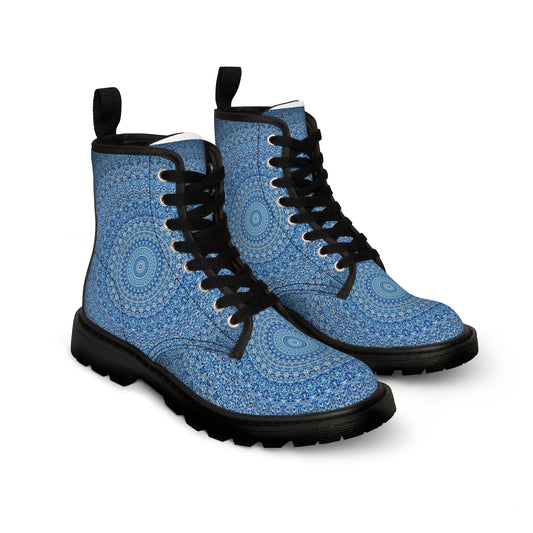 Blue Mandala - Inovax Men's Canvas Boots