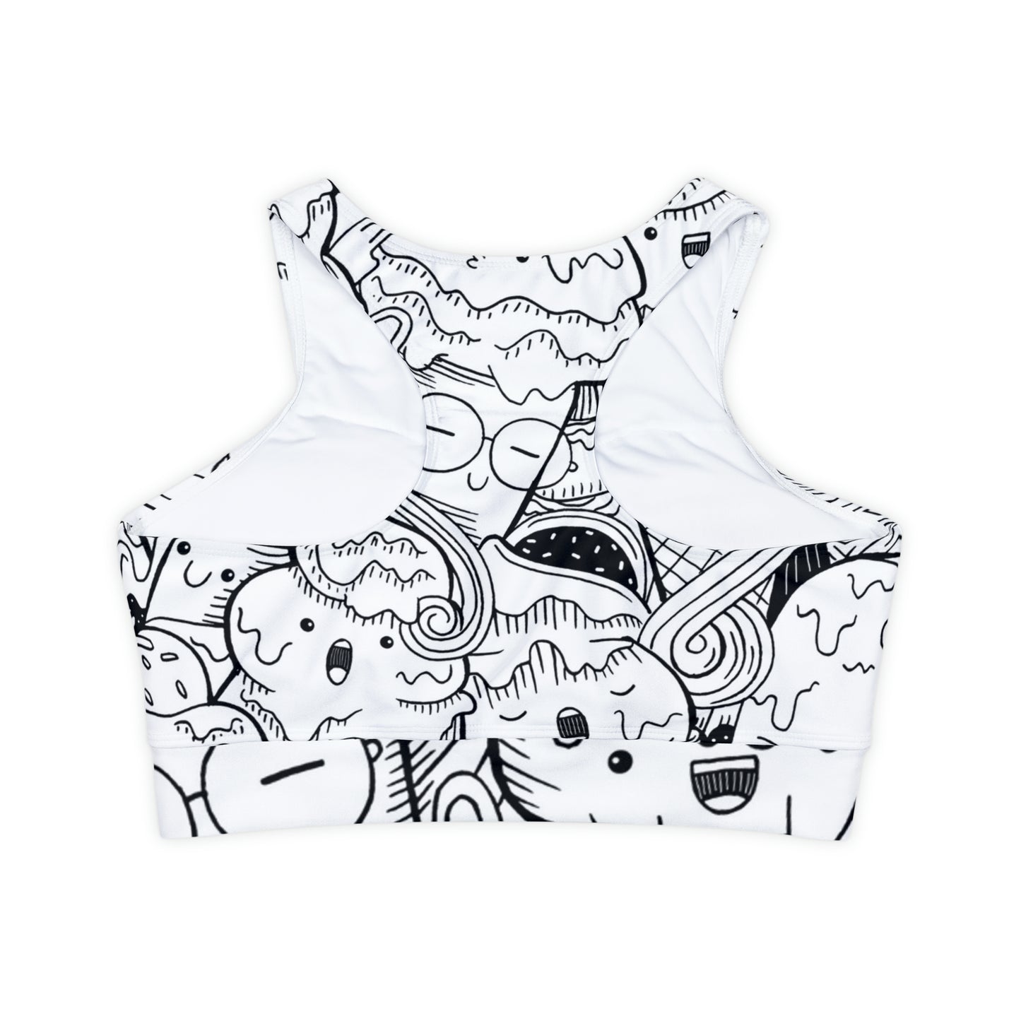 Doodle Icecream - Inovax Padded Sports Bra