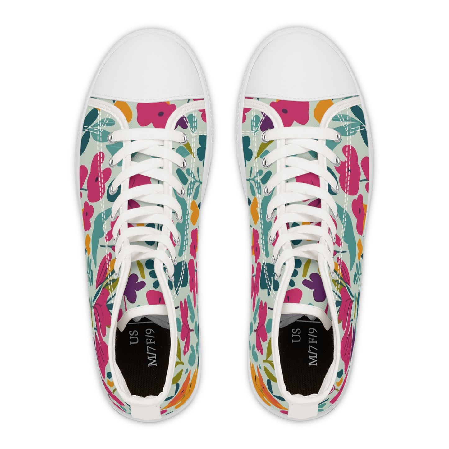 Light flowers - Inovax Women's Hight Top Sneakers