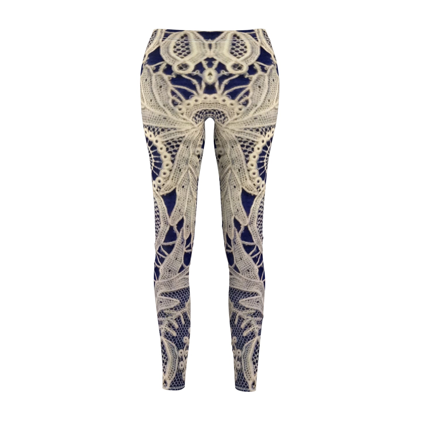 Dorado y Azul - Leggings Casual Inovax corte y costura mujer