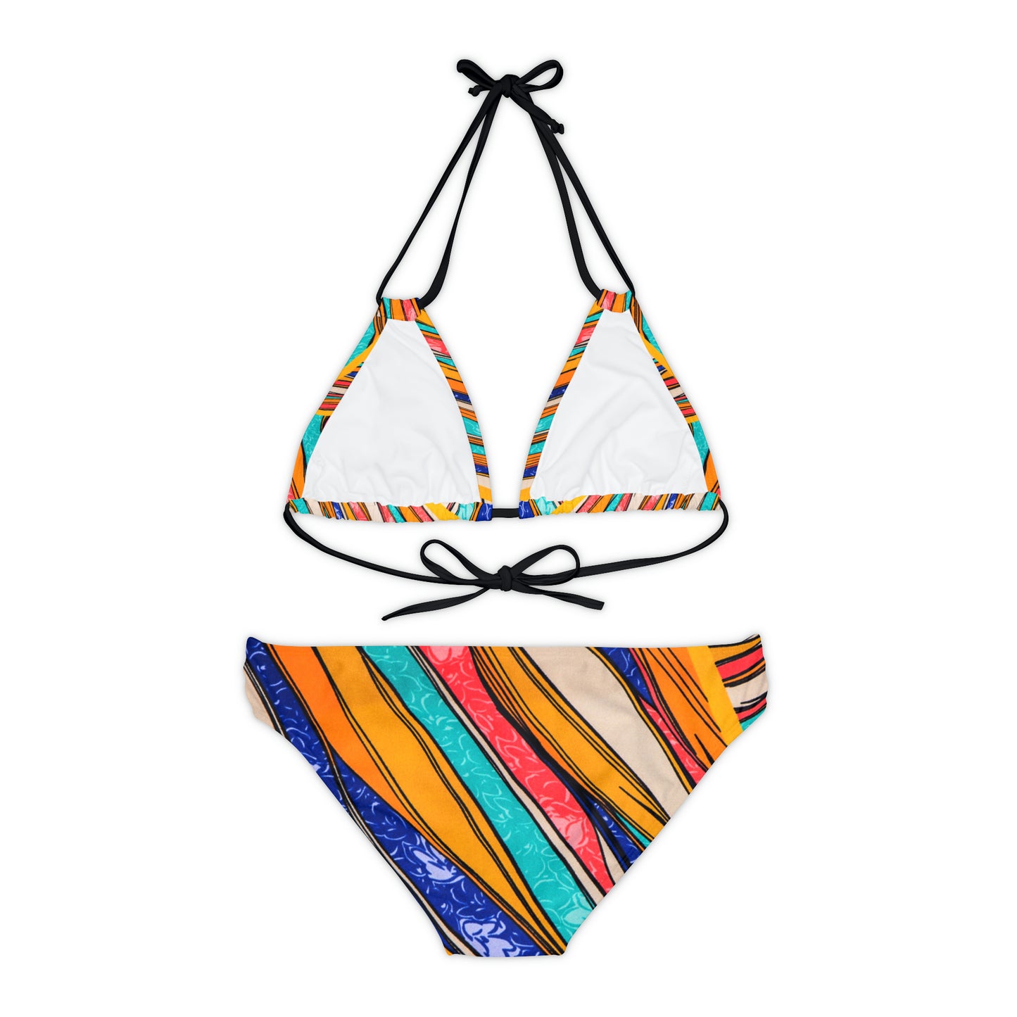 Color Brushstroke - Inovax Strappy Bikini Set