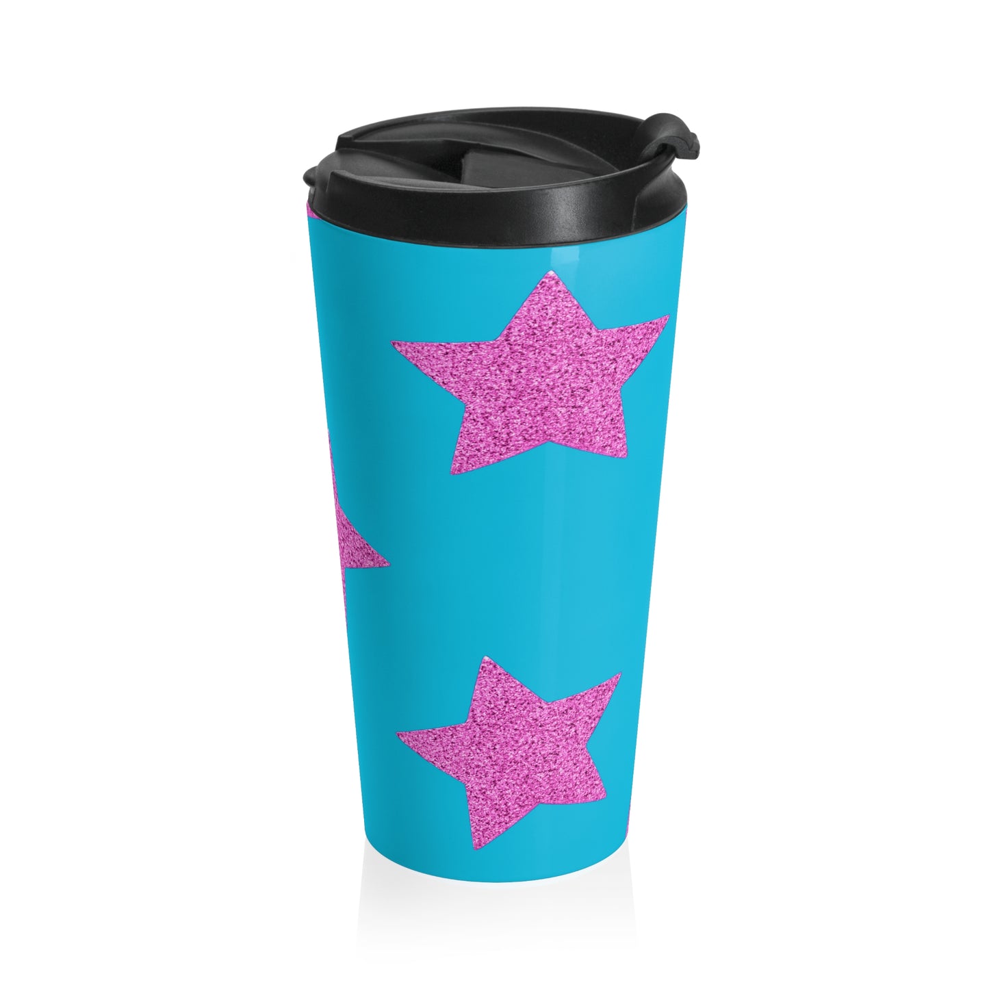 Pink Stars - Inovax Stainless Steel Travel Mug