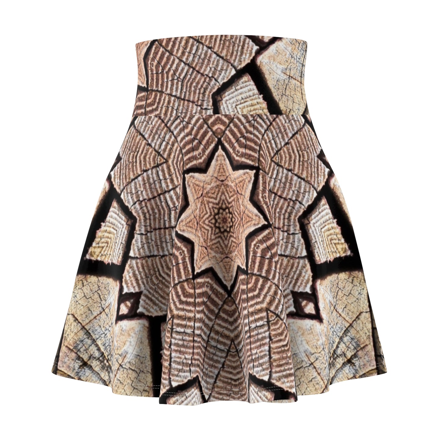 Brown Mandala - Inovax Woman's Skater Skirt