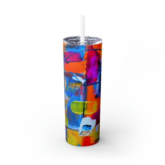 Colores cuadrados - Vaso delgado Inovax Maars® con pajita de 20 oz