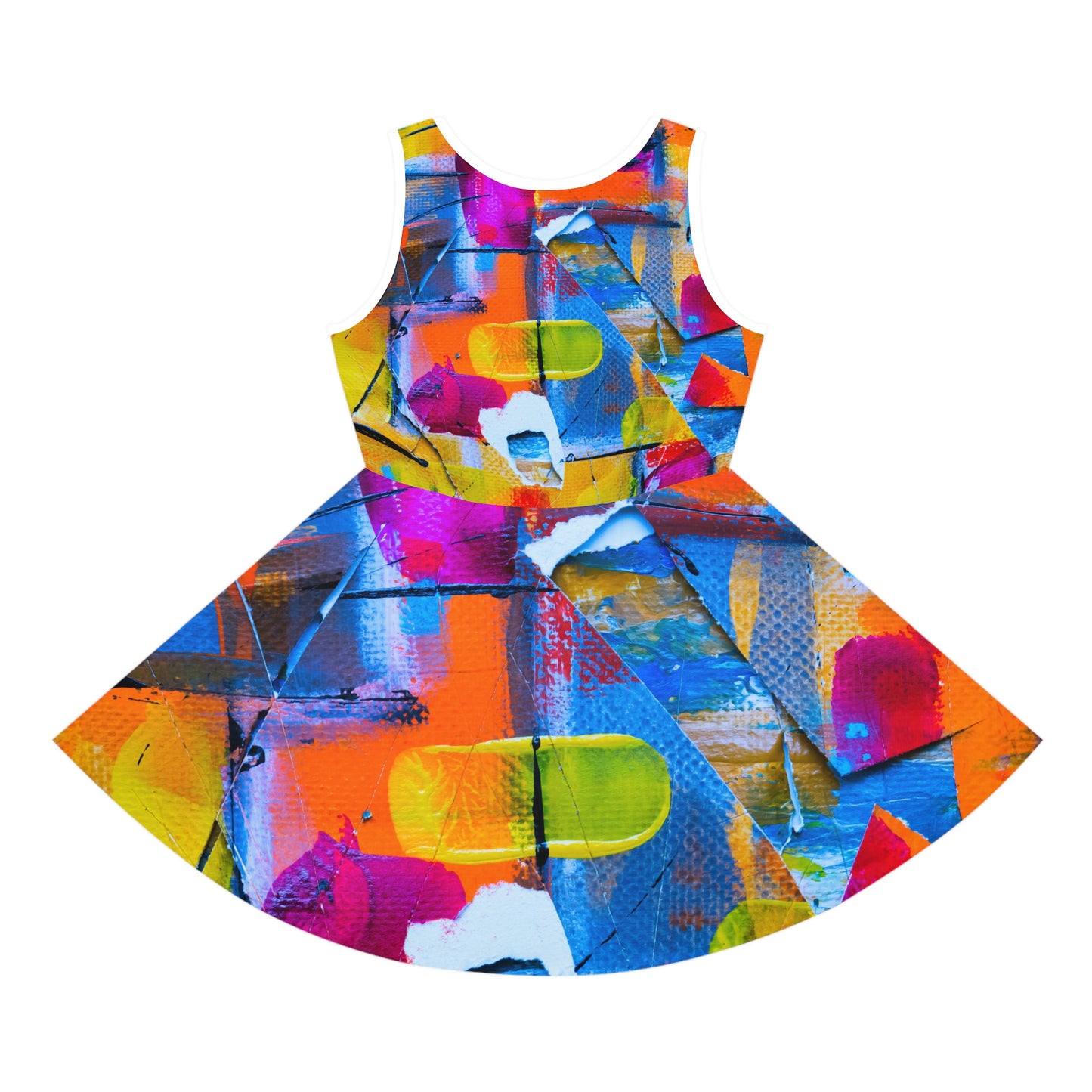 Square Colors - Robe d'été sans manches pour fille Inovax