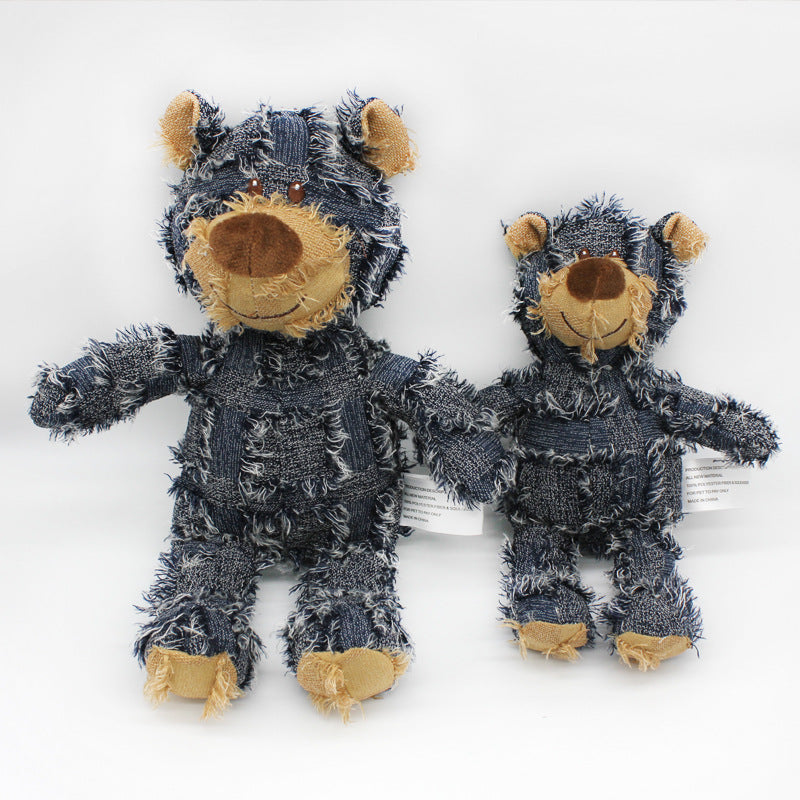 Mignon chien de compagnie chat en peluche grincement son chien jouets ours forme chiens de compagnie résistant aux morsures molaire jouets à mâcher animaux interactifs jouets de formation produits pour animaux de compagnie