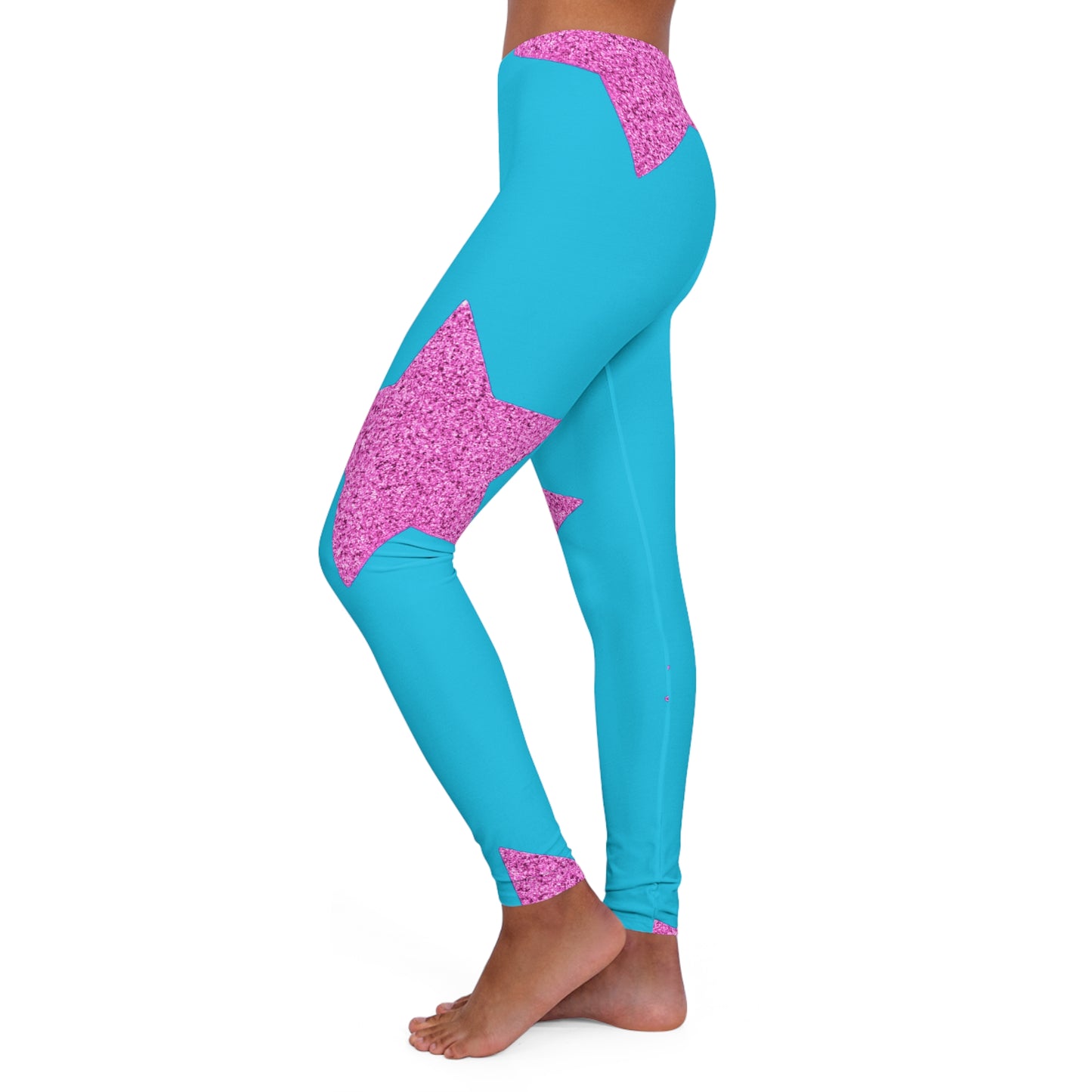 Étoiles roses - Leggings en spandex Inovax pour femmes