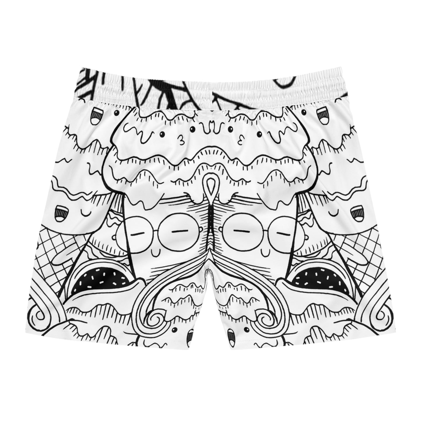 Doodle Icecream - Inovax Men's Mid-Length Swim Shorts