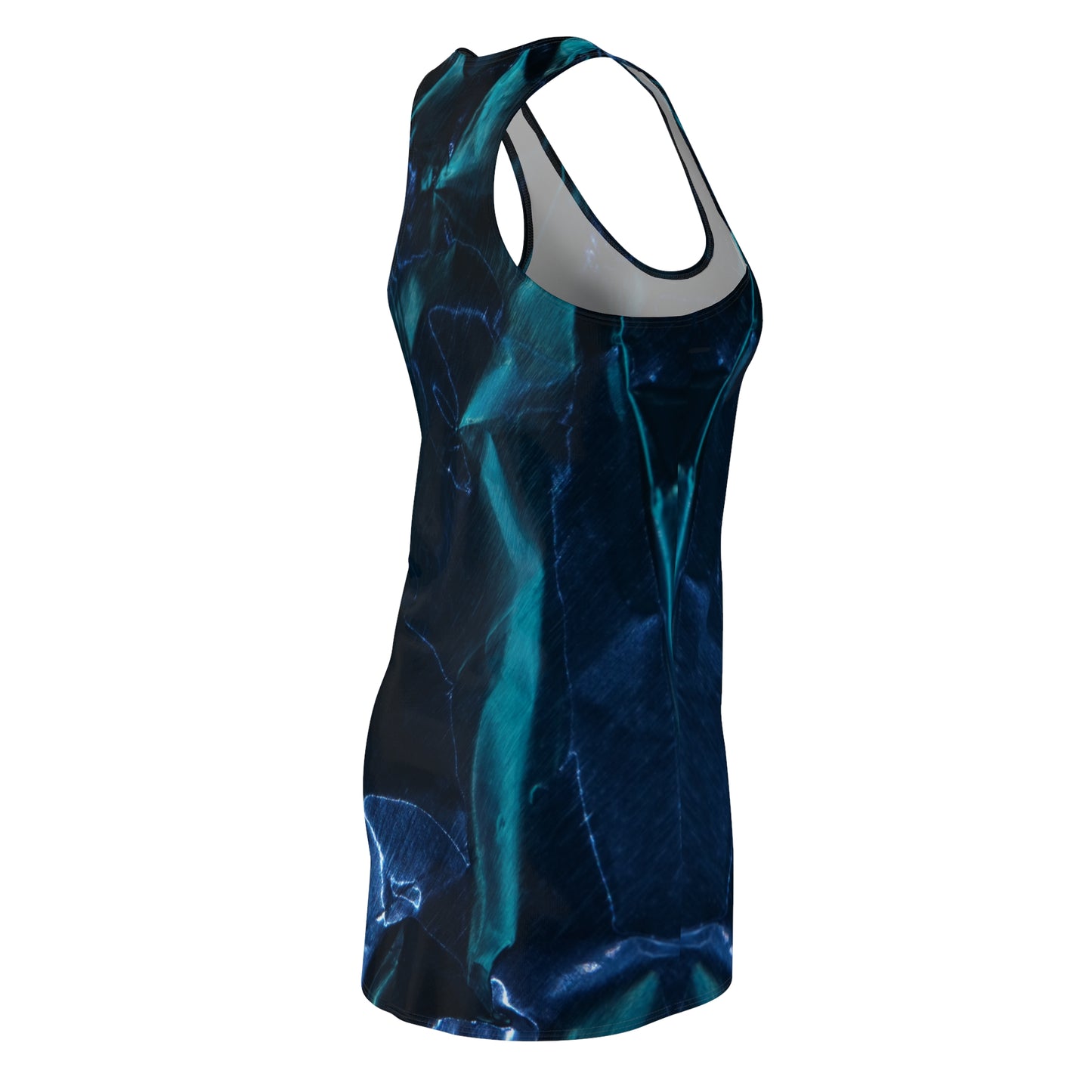 Blue Metalic - Inovax Women's Cut & Sew Racerback Dress