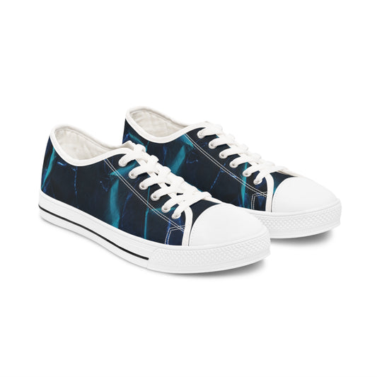 Blue Metalic - Inovax Woman's Low Top Sneakers