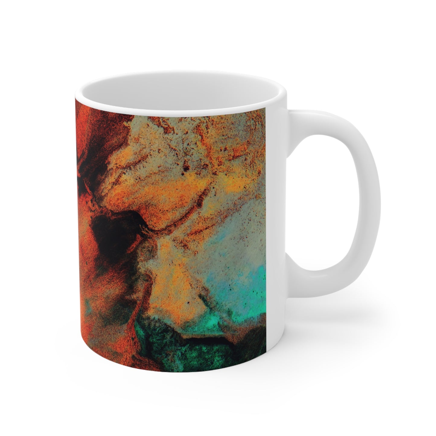 Naranja al ras - Taza de cerámica Inovax 11oz