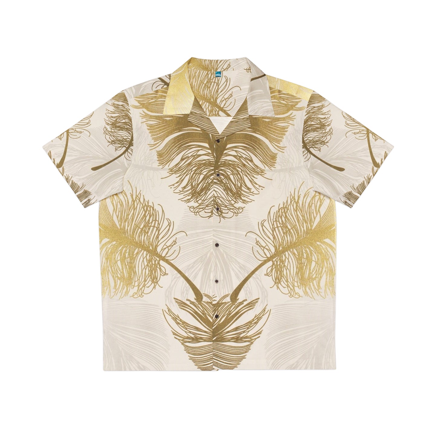 Plumas Doradas - Camisa hawaiana para hombre Inovax