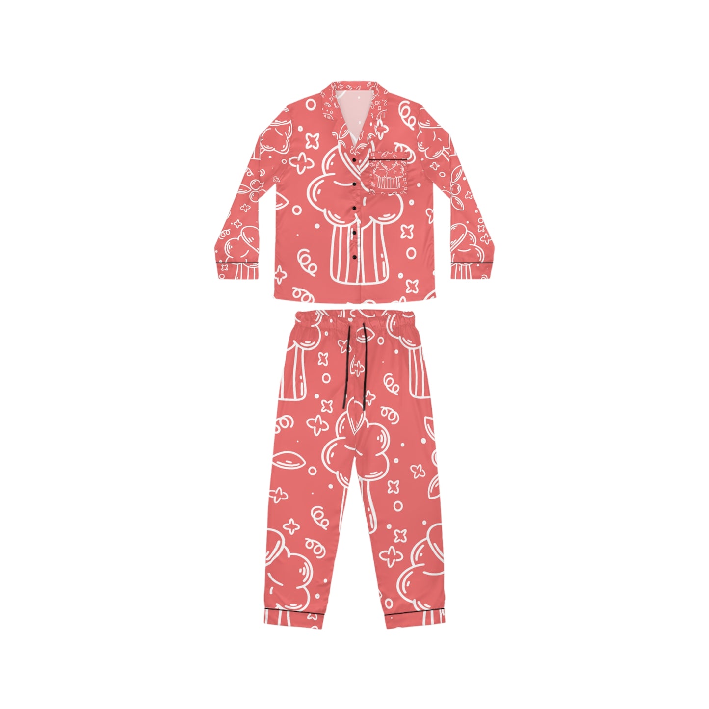 Doodle Pancake - Pyjama en satin pour femme Inovax