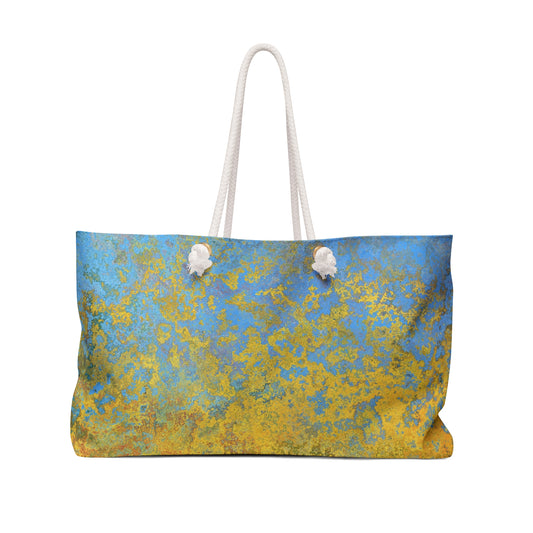 Gold and blue spots - Inovax Weekender Bag